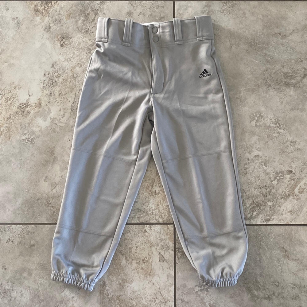 Last Chance - Youth Gray Adidas Baseball Pants